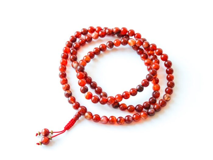 Velká meditační Mála Karneol